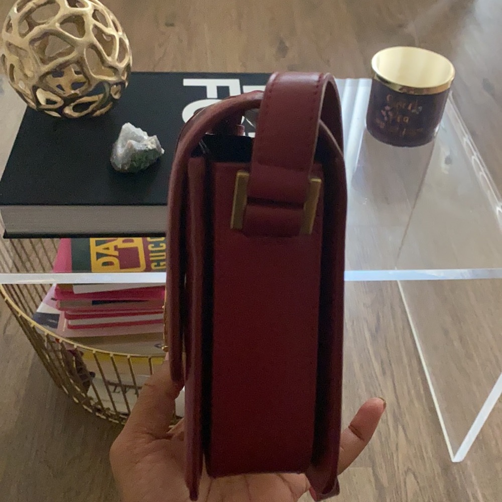YSL Solferino Medium Shoulder Bag Opyum Red - Picture 9 of 16